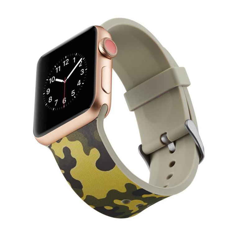 Meget slidstærk Apple Watch Series 4 40mm Silikone Rem - Grøn#serie_9