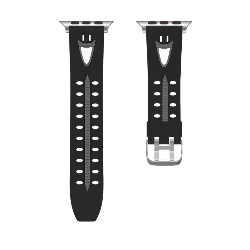 Meget kønt Apple Watch Series 4 40mm Silikone Rem - Sort#serie_2