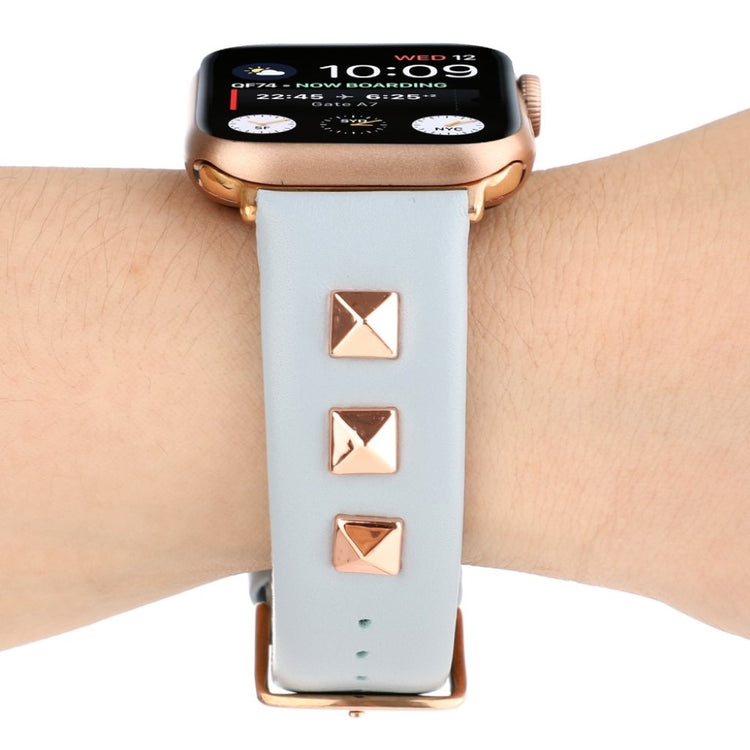 Meget godt Apple Watch Series 4 40mm Ægte læder Rem - Blå#serie_4