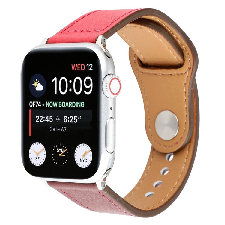 Glimrende Apple Watch Series 4 40mm Ægte læder Rem - Pink#serie_4