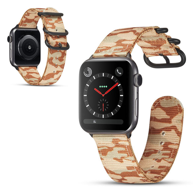 Smuk Apple Watch Series 4 40mm / Apple Watch 40mm Nylon Rem - Brun#serie_3