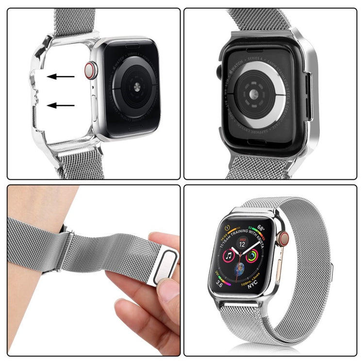 Glimrende Apple Watch Series 4 44mm Metal Rem - Sølv#serie_2