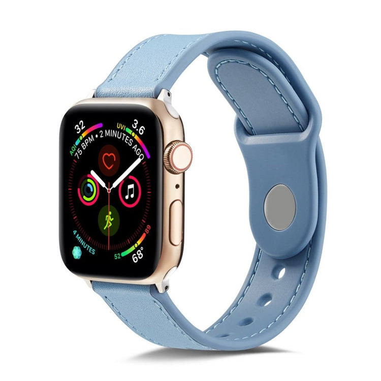 Vildt pænt Apple Watch Series 4 44mm Ægte læder Rem - Blå#serie_9