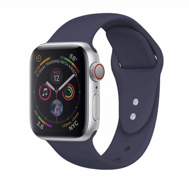 Rigtigt kønt Apple Watch Series 4 44mm Silikone Rem - Blå#serie_13