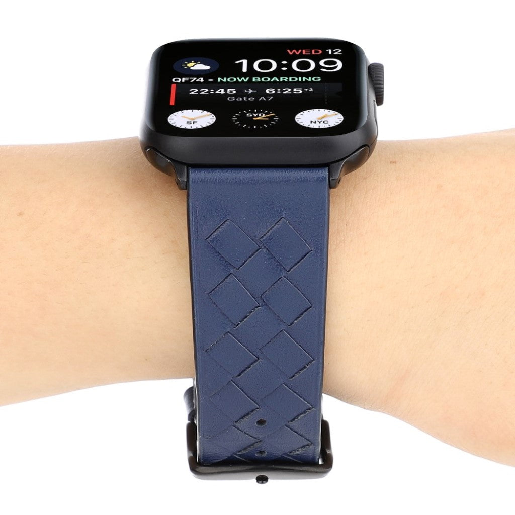 Vildt fantastisk Apple Watch Series 4 44mm Ægte læder Rem - Blå#serie_1