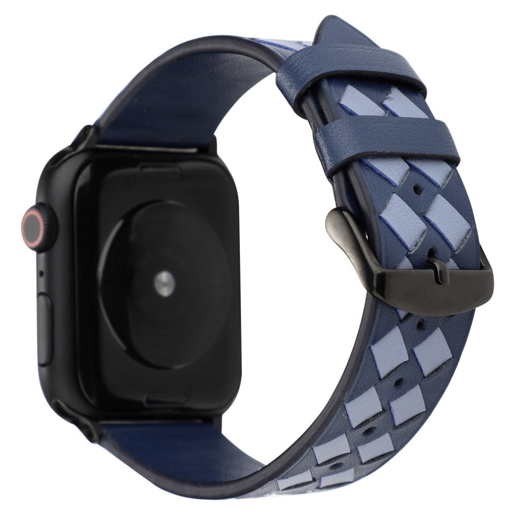 Vildt fantastisk Apple Watch Series 4 44mm Ægte læder Rem - Blå#serie_2