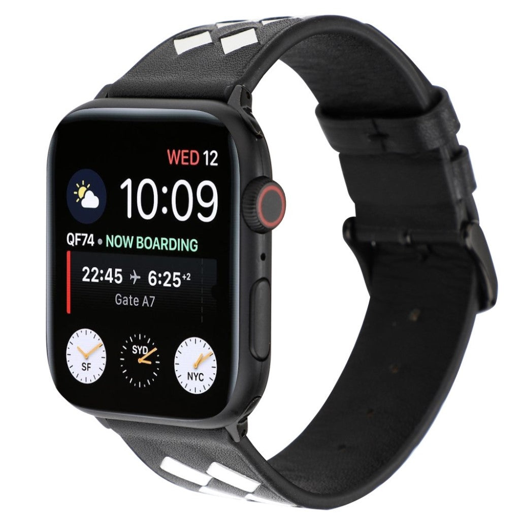 Vildt fantastisk Apple Watch Series 4 44mm Ægte læder Rem - Hvid#serie_4