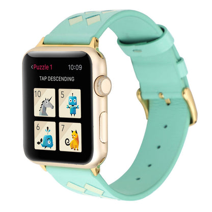 Vildt fantastisk Apple Watch Series 4 44mm Ægte læder Rem - Grøn#serie_8