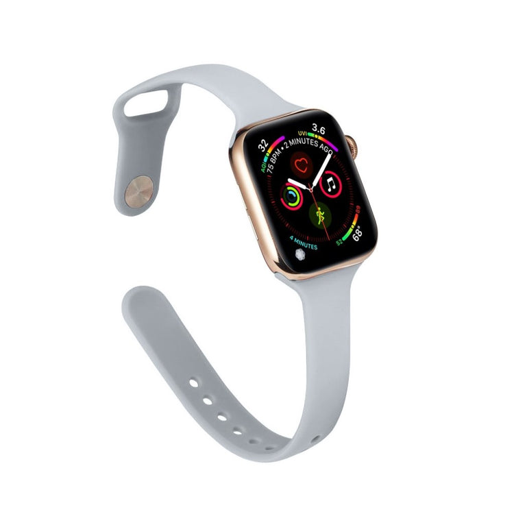 Super flot Apple Watch Series 5 40mm Silikone Rem - Sølv#serie_4