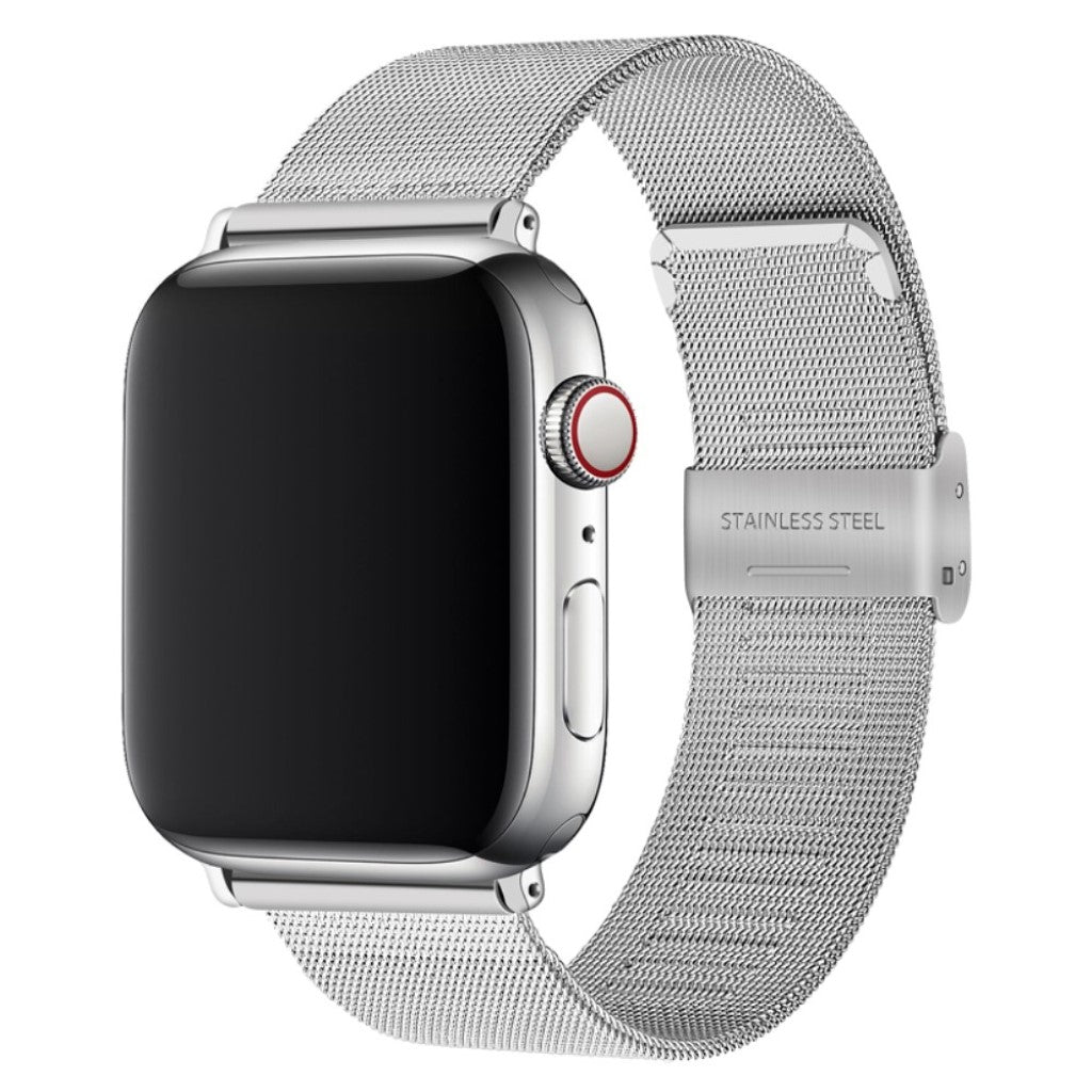 Cool Apple Watch Series 5 40mm / Apple Watch 40mm Metal Rem - Sølv#serie_1