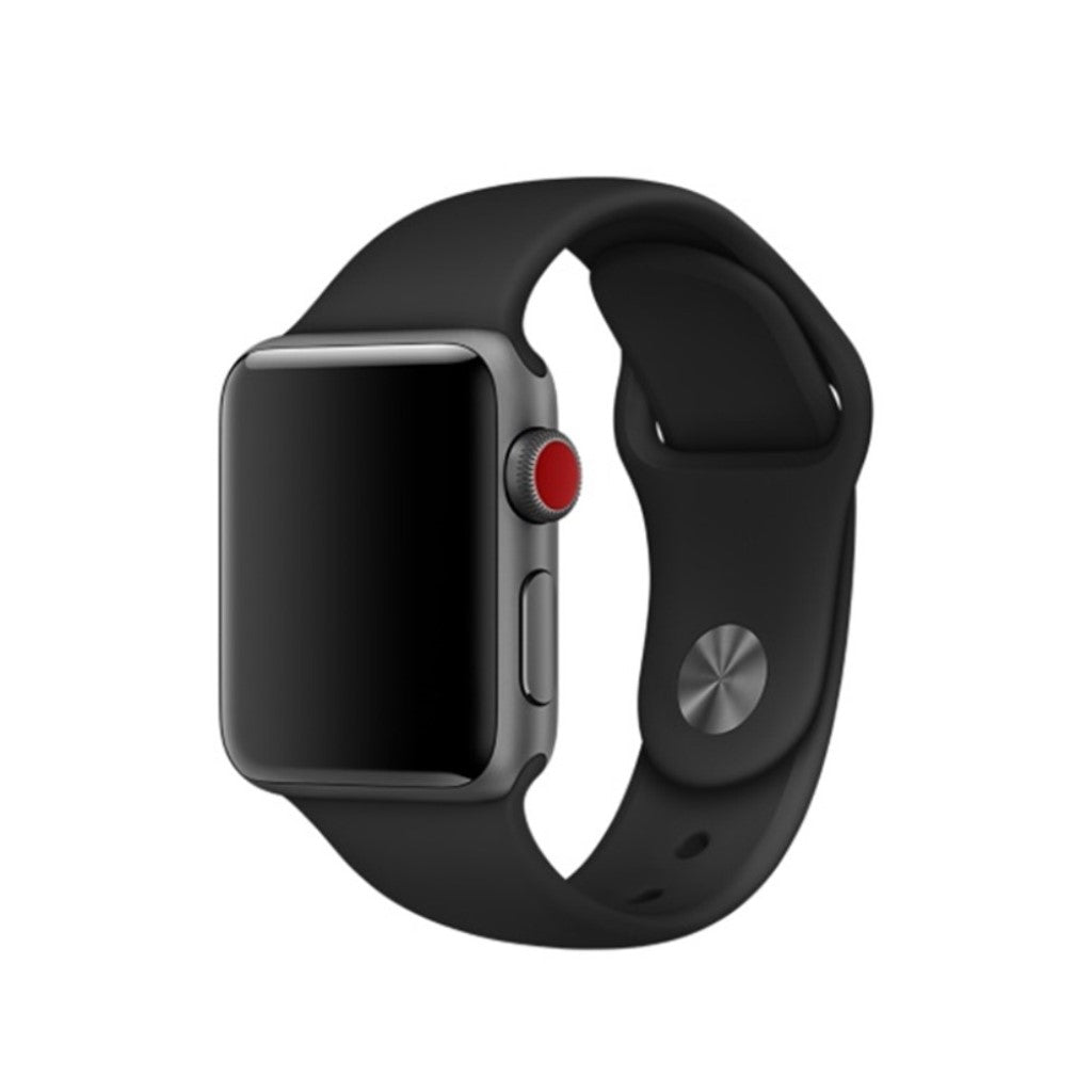  Apple Watch Series 5 44mm / Apple Watch 40mm Silikone Rem - Sort#serie_1