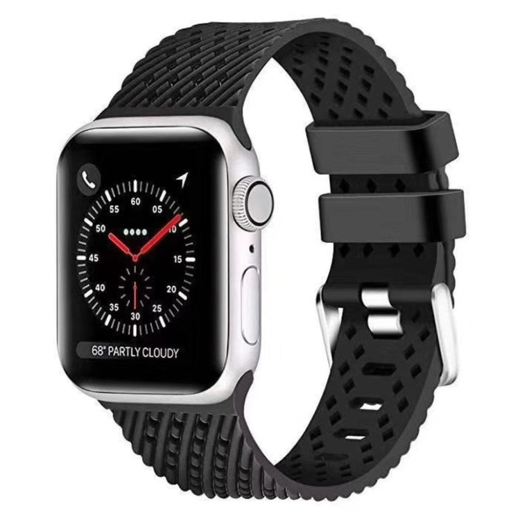 Alle tiders Apple Watch Series 5 44mm Silikone Rem - Sort#serie_2