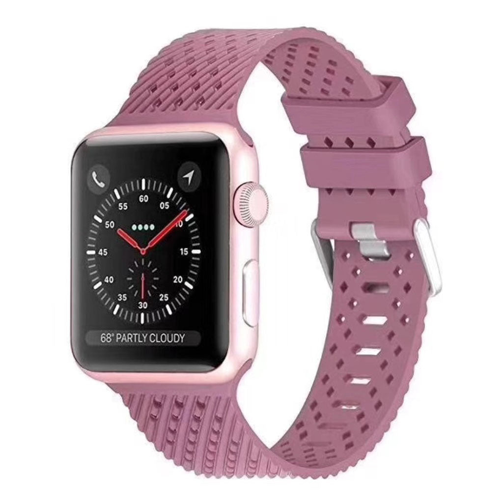 Alle tiders Apple Watch Series 5 44mm Silikone Rem - Lilla#serie_4