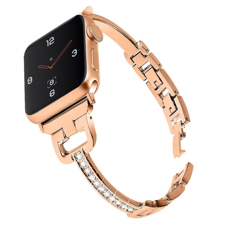  Apple Watch Series 5 44mm / Apple Watch 44mm Metal og Rhinsten Rem - Pink#serie_5