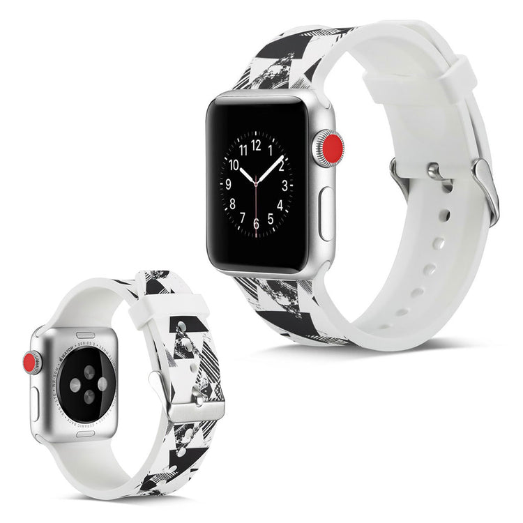  Apple Watch Series 5 44mm / Apple Watch 44mm Silikone Rem - Hvid#serie_15