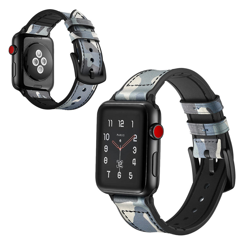  Apple Watch Series 5 44mm / Apple Watch 44mm Ægte læder Rem - Flerfarvet#serie_3