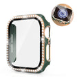 Apple Watchin 44 mm muovi- ja tekojalokivisuoja, jossa karkaistu lasi näytönsuoja
