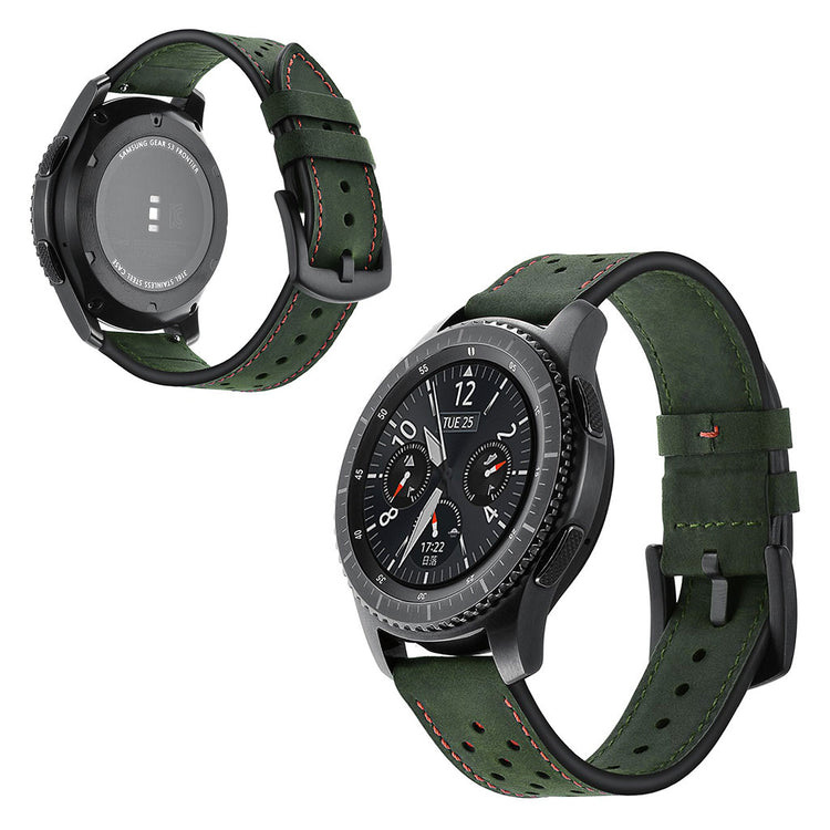  Samsung Gear S3 / Samsung Gear S3 Frontier Ægte læder Rem - Grøn#serie_2