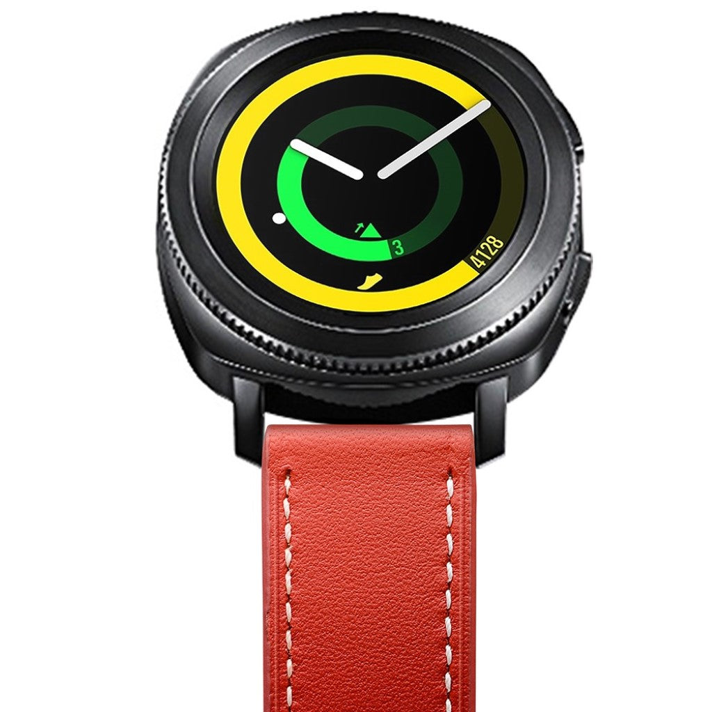 Helt vildt sejt Samsung Gear Sport Ægte læder Rem - Rød#serie_5