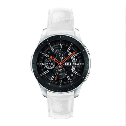 Vildt cool Samsung Galaxy Watch (46mm) Ægte læder Rem - Hvid#serie_4