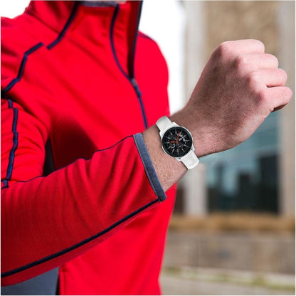 Vildt cool Samsung Galaxy Watch (46mm) Ægte læder Rem - Hvid#serie_4