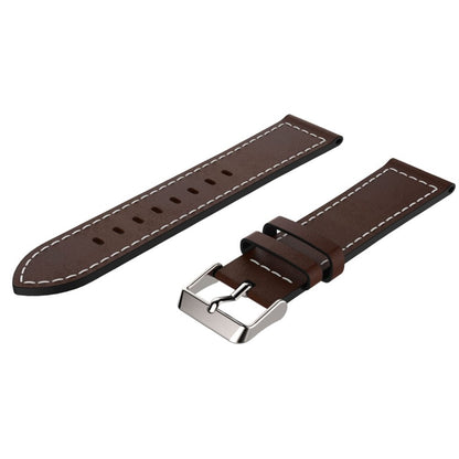 Super holdbart Samsung Galaxy Watch (46mm) Ægte læder Rem - Brun#serie_1