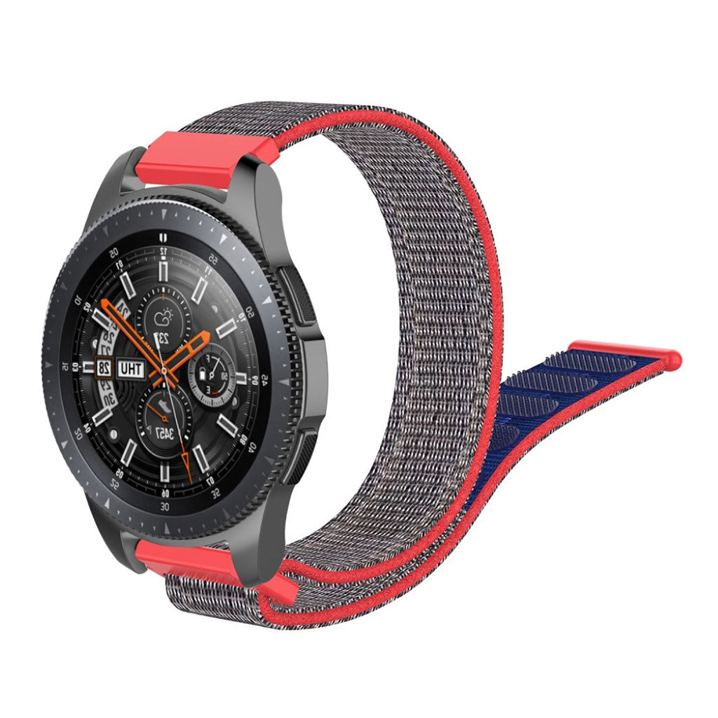 Helt vildt elegant Samsung Galaxy Watch (46mm) Nylon Rem - Rød#serie_4
