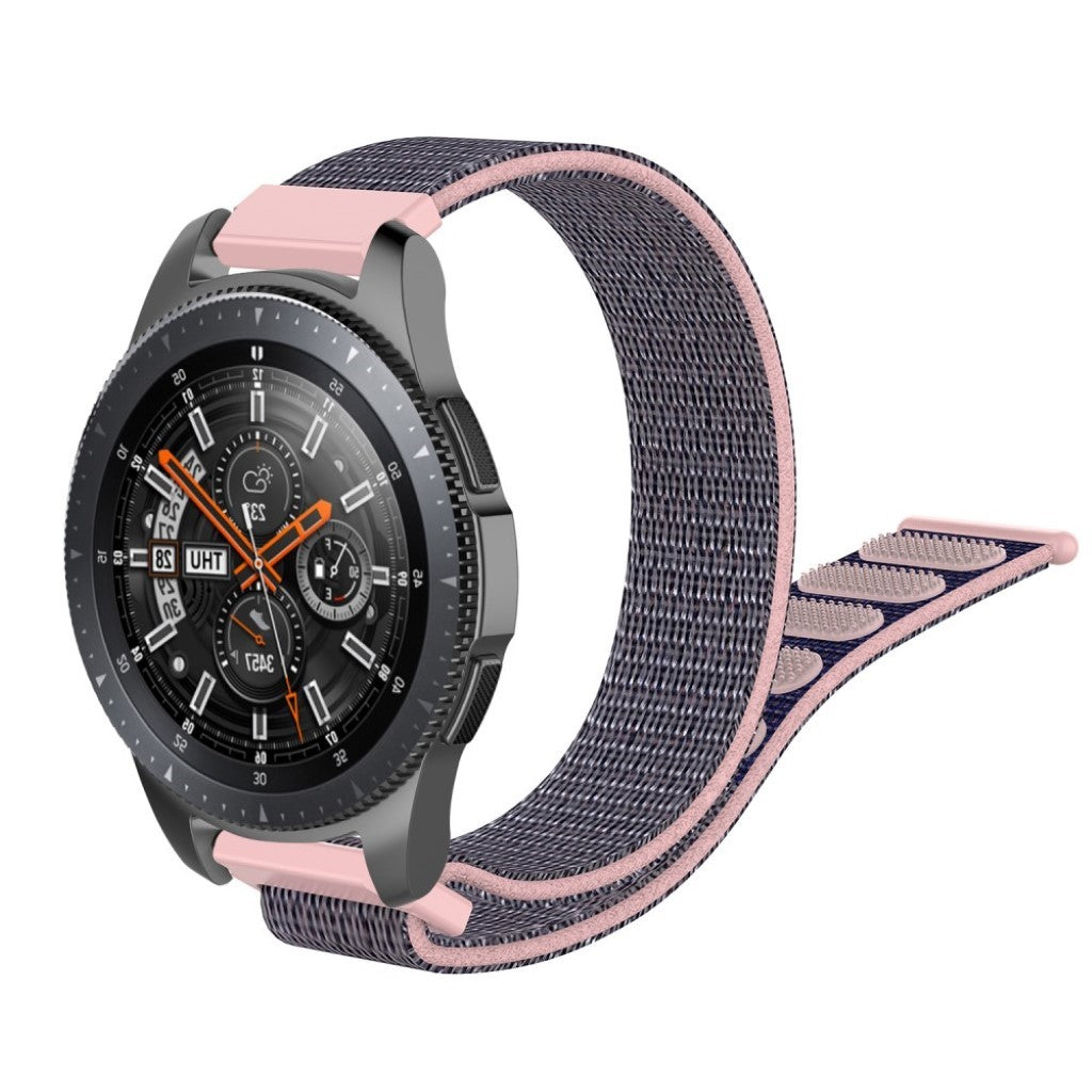 Helt vildt elegant Samsung Galaxy Watch (46mm) Nylon Rem - Sølv#serie_5