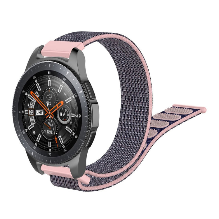 Helt vildt elegant Samsung Galaxy Watch (46mm) Nylon Rem - Sølv#serie_5