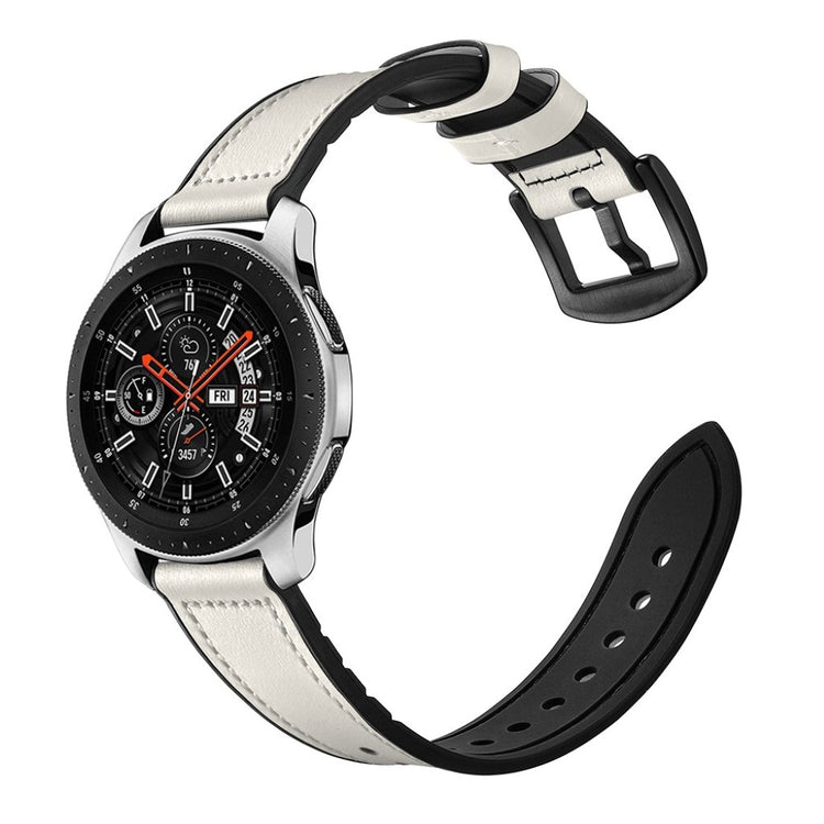 Fantastisk Samsung Galaxy Watch (46mm) Ægte læder Rem - Hvid#serie_1