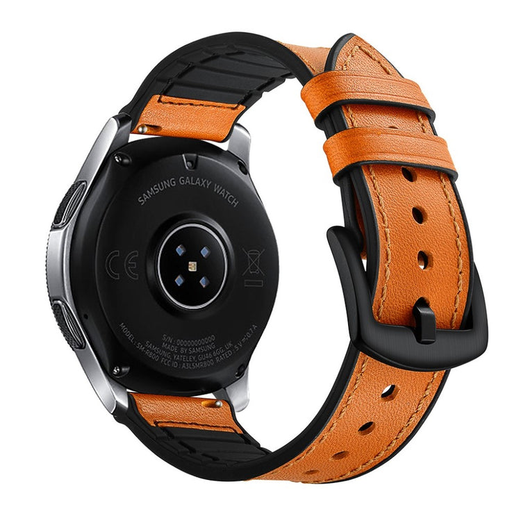 Fantastisk Samsung Galaxy Watch (46mm) Ægte læder Rem - Orange#serie_4