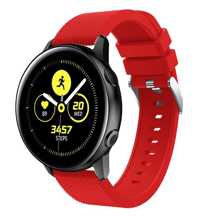 Meget cool Samsung Galaxy Watch Active Silikone Rem - Rød#serie_3