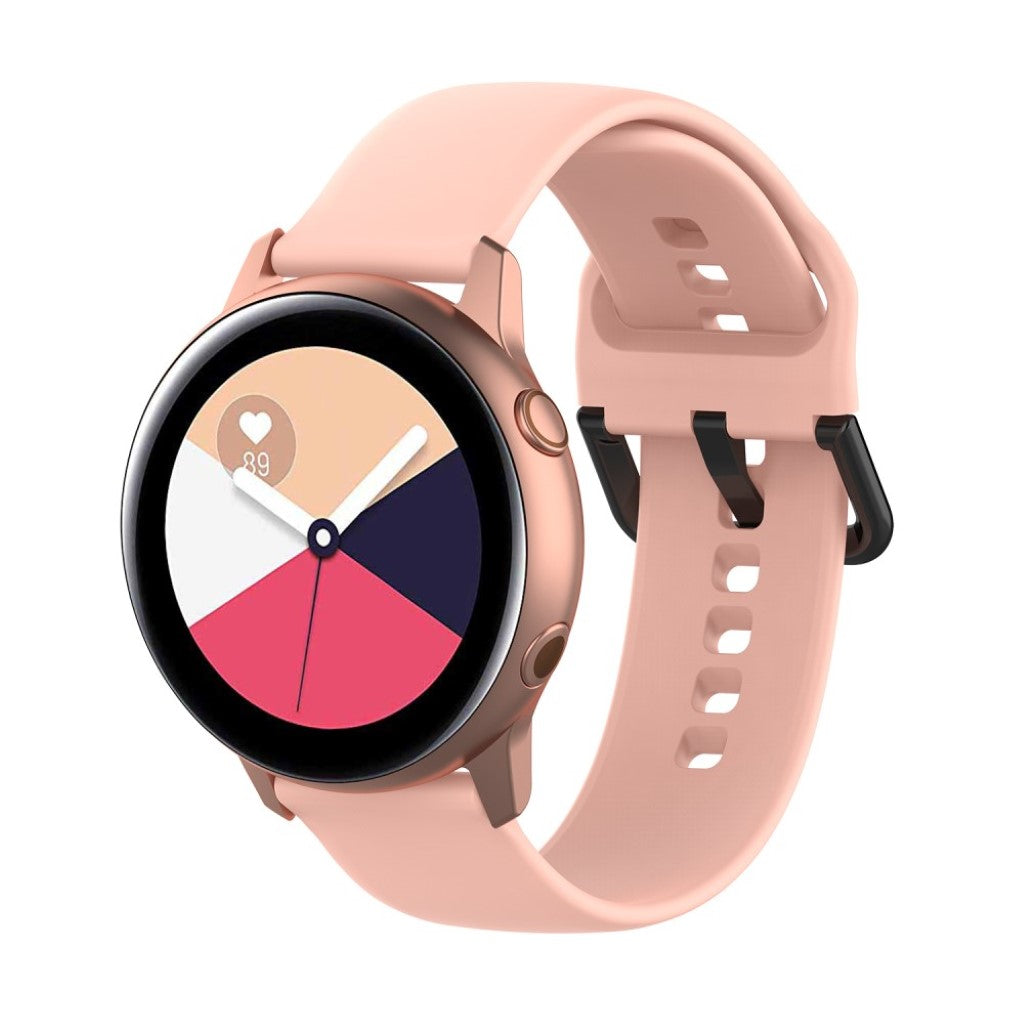 Tidsløst Samsung Galaxy Watch Active Silikone Rem - Pink#serie_4