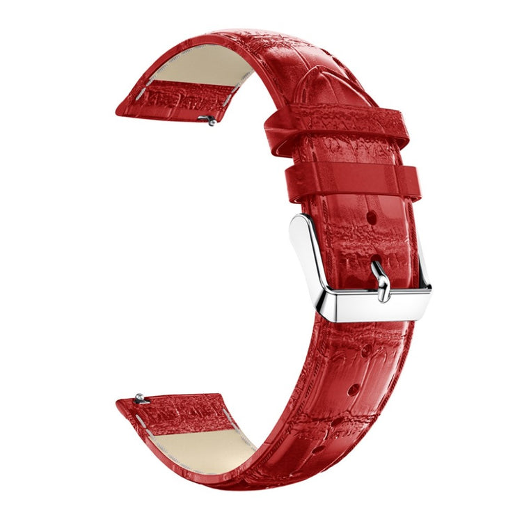 Vildt rart Samsung Galaxy Watch Active Ægte læder Rem - Rød#serie_3