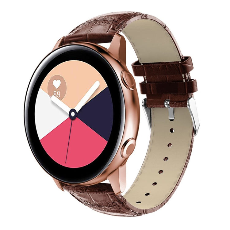 Vildt rart Samsung Galaxy Watch Active Ægte læder Rem - Brun#serie_5