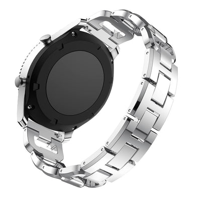 Mega cool Samsung Gear S3 Frontier Metal og Rhinsten Rem - Sølv#serie_2