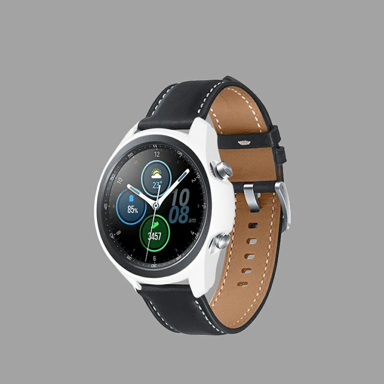 Samsung Galaxy Watch 3 (45mm) Holdbar Silikone Bumper  - Hvid#serie_2