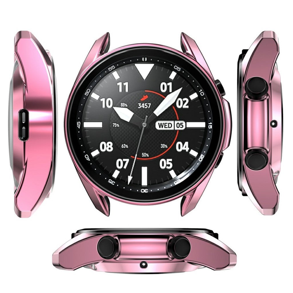 Samsung Galaxy Watch 3 (45mm) Holdbar Silikone Bumper  - Pink#serie_2