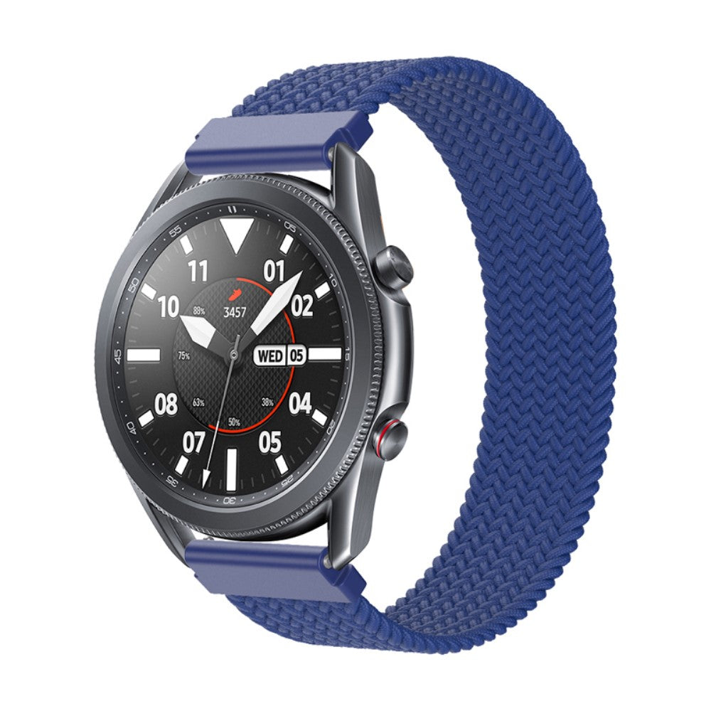 Rigtigt holdbart Samsung Galaxy Watch 3 (45mm) Nylon Rem - Størrelse: L - Blå#serie_26