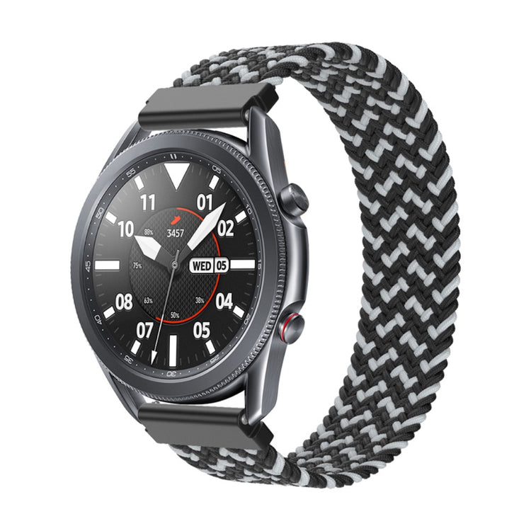 Fed Samsung Galaxy Watch 3 (45mm) Nylon Rem - Størrelse: M - Sort#serie_22