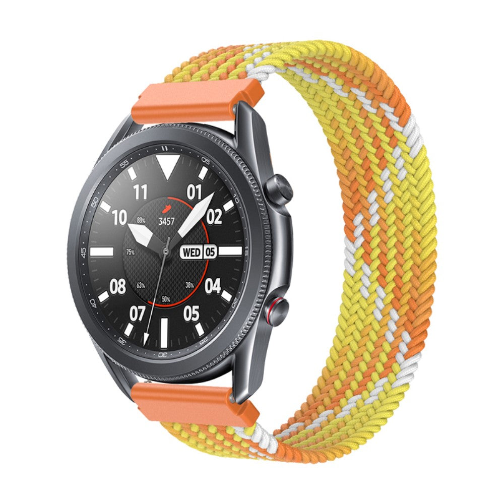 Super cool Samsung Galaxy Watch 3 (45mm) Nylon Rem - Størrelse: S - Orange#serie_9