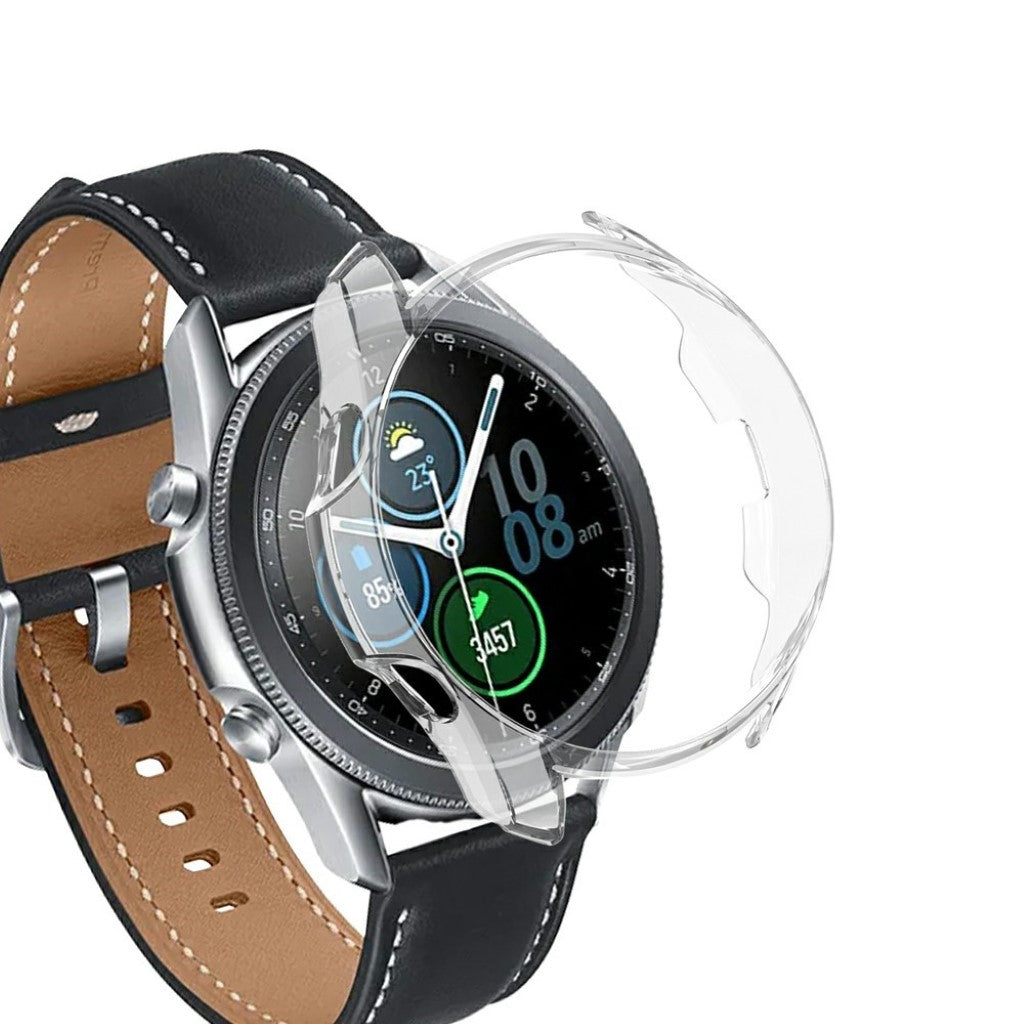 Samsung Galaxy Watch 3 (41mm) Holdbar Silikone Bumper  - Sølv#serie_6