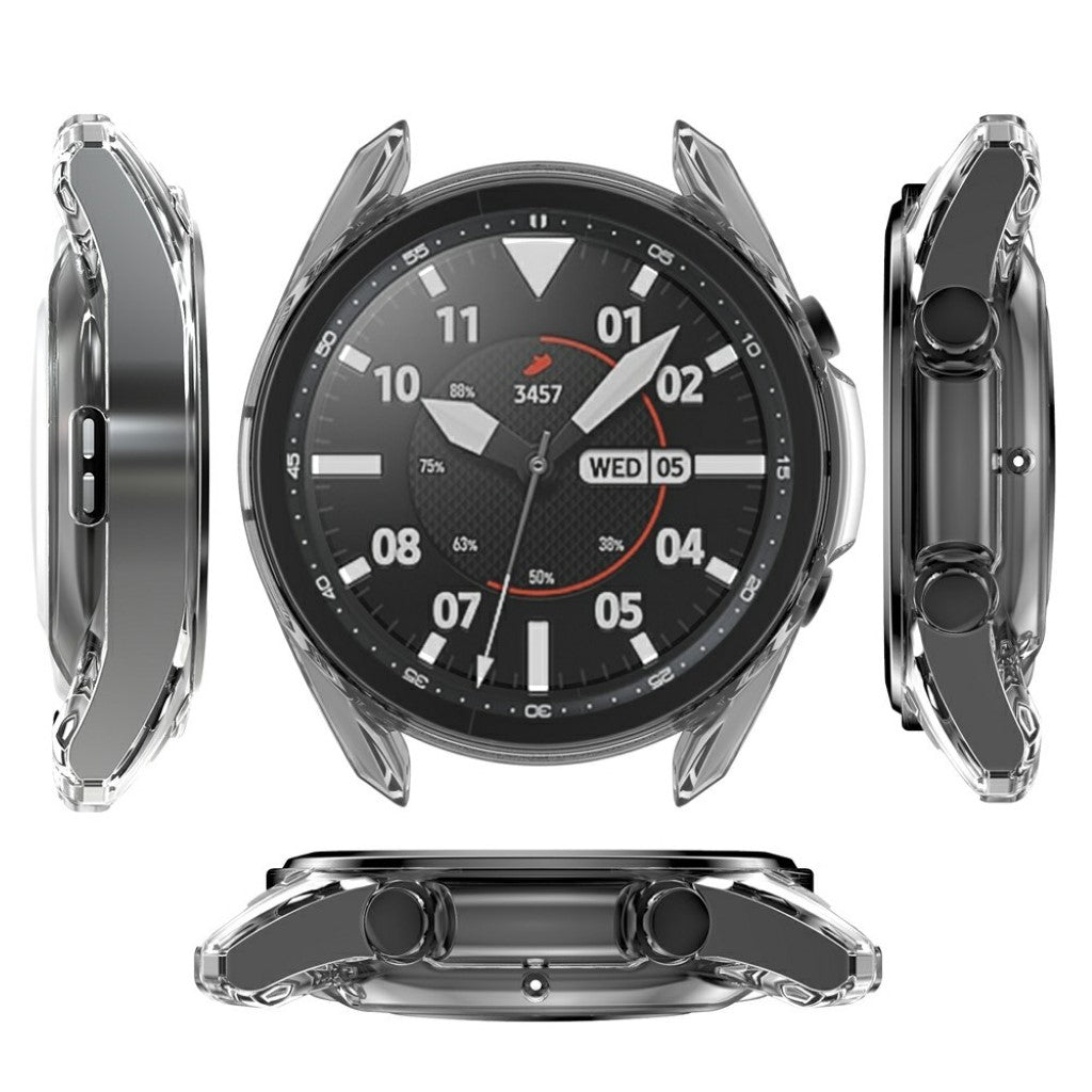 Samsung Galaxy Watch 3 (41mm) Holdbar Silikone Bumper  - Gennemsigtig#serie_9