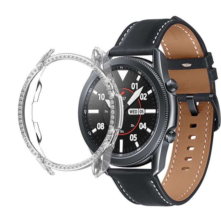 Samsung Galaxy Watch 3 (41mm)  Plastik og Rhinsten Bumper  - Gennemsigtig#serie_9