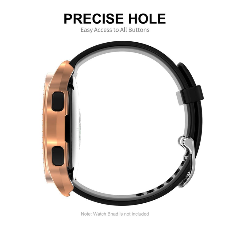 Flot Samsung Galaxy Watch 4 (40mm) Cover med Skærmbeskytter i Rhinsten og Hærdet Glas - Gennemsigtig#serie_3