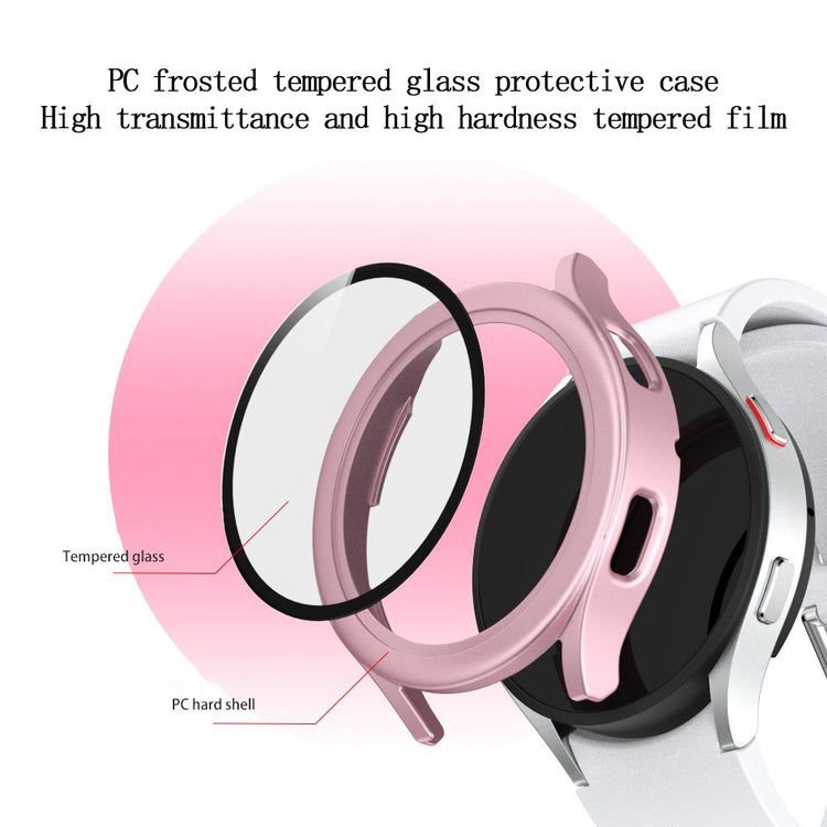 Godt Samsung Galaxy Watch 4 (40mm) Cover med Skærmbeskytter i Plastik og Hærdet Glas - Pink#serie_6