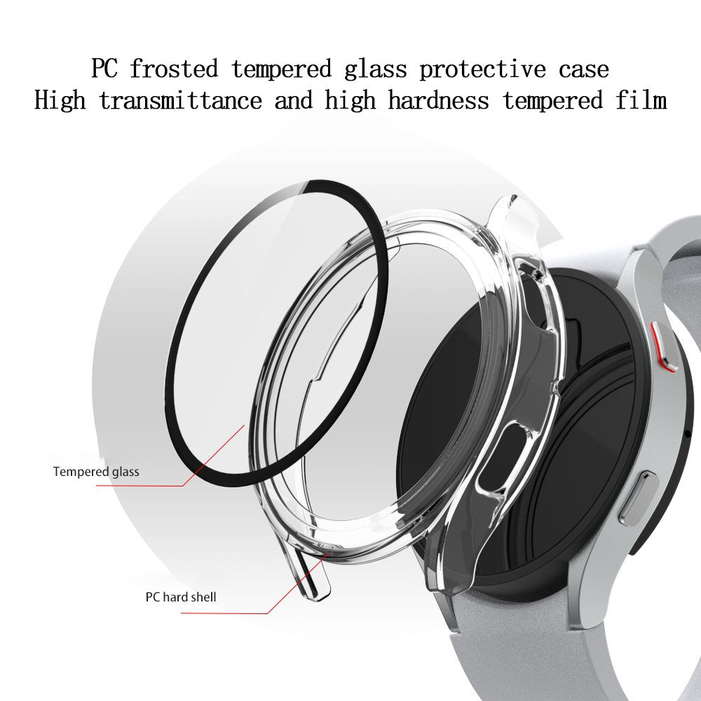 Meget Fed Samsung Galaxy Watch 4 (40mm) Cover med Skærmbeskytter i Plastik og Hærdet Glas - Gennemsigtig#serie_4
