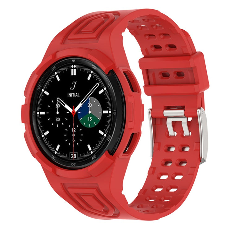 Pænt Samsung Galaxy Watch 4 Classic (46mm) Silikone Rem - Rød#serie_4