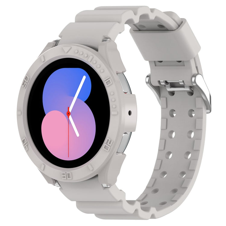  Samsung Galaxy Watch 5 (40mm) / Samsung Galaxy Watch 4 (40mm) Silikone Rem - Sølv#serie_5