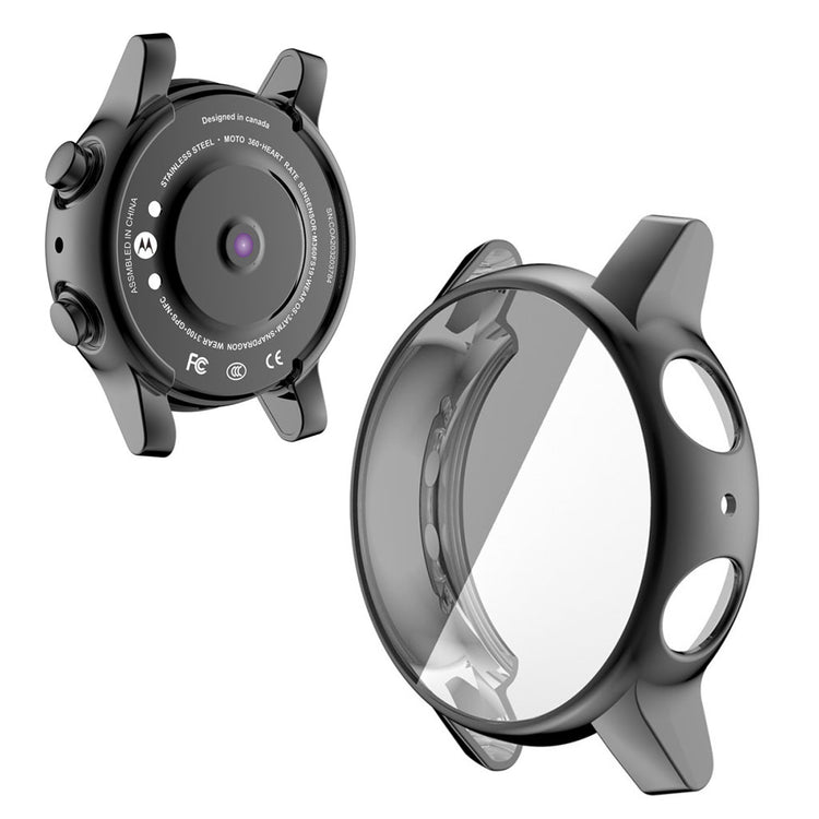 Sort Motorola Moto 360 (3rd Gen) Silikone Cover#serie_1